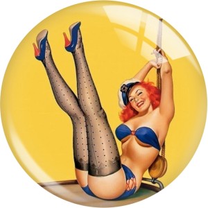20MM Pinup Girls Sexy Women glass snap button charms