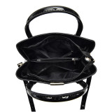 Shiny leather handbag with stone pattern, simple and large capacity one shoulder crossbody bag fit 20MM Snaps button jewelry wholesale