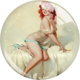 20MM Pinup Girls Sexy Women glass snap button charms
