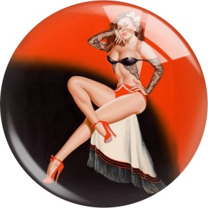 20MM Pinup Girls Sexy Women glass snap button charms