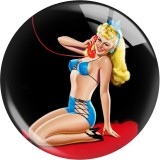 20MM Pinup Girls Sexy Women glass snap button charms