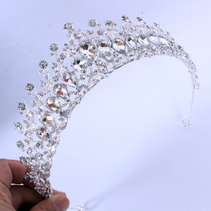 Alloy Crystal Crown Wedding Ball Party Bridal Crown