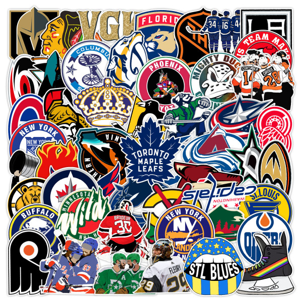 50 ice hockey graffiti stickers, motorcycle helmets, luggage cases, refrigerators, skateboards, stickers, waterproof stickers