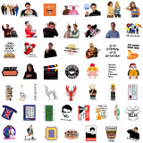 50 non repeating graffiti stickers, car body computer skateboard cartoon waterproof stickers, notebook hand tent waterproof stickers