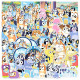 50 small cute cartoon laptops, skateboard luggage, water cups, car graffiti decoration, waterproof stickers
