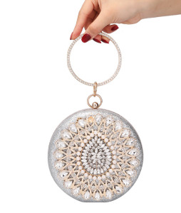 Dinner bag, handbag, diamond inlaid dress, evening bag