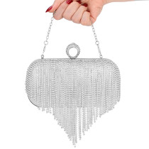 Dinner bag, handbag, diamond inlaid dress, evening bag