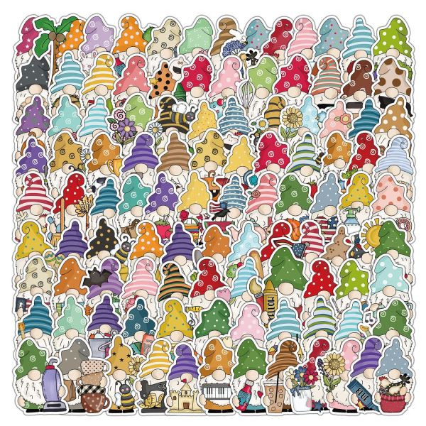 100 colorful dwarf graffiti stickers for mobile phones, computers, luggage, decoration, stickers, stationery, waterproof stickers