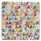 100 colorful dwarf graffiti stickers for mobile phones, computers, luggage, decoration, stickers, stationery, waterproof stickers