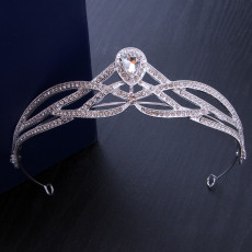 Alloy Crystal Crown Wedding Ball Party Bridal Crown