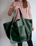 Large Bag Soft Leather Large Capacity One Shoulder Handheld Tote Bag