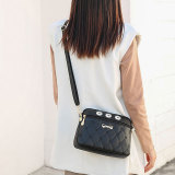 Crossbody Shoulder Bag with Heart Embroidery Large Capacity Crossbody Bag fit 20MM Snaps button jewelry wholesale
