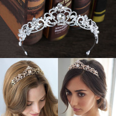 Alloy Crystal Crown Wedding Ball Party Bridal Crown