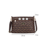 Large capacity fashionable printed shoulder bag diagonal cross bag fit 20MM Snaps button jewelry wholesale