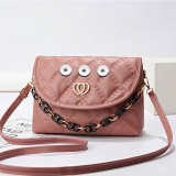 Fashionable trend large capacity chain bag, underarm bag, checkered commuting shoulder bag fit 20MM Snaps button jewelry wholesale