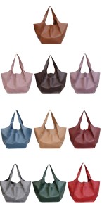 Large Bag Soft Leather Large Capacity One Shoulder Handheld Tote Bag