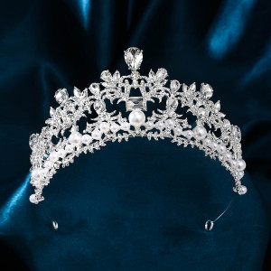 Alloy Crystal Crown Wedding Ball Party Bridal Crown