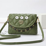 Fashionable trend large capacity chain bag, underarm bag, checkered commuting shoulder bag fit 20MM Snaps button jewelry wholesale