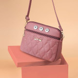 Crossbody Shoulder Bag with Heart Embroidery Large Capacity Crossbody Bag fit 20MM Snaps button jewelry wholesale