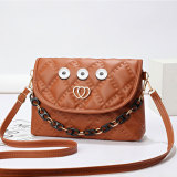 Fashionable trend large capacity chain bag, underarm bag, checkered commuting shoulder bag fit 20MM Snaps button jewelry wholesale