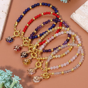 Natural Stone 4mm Bead OT Buckle Barbie Love Bracelet