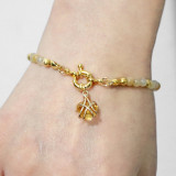 Natural Stone 4mm Bead OT Buckle Barbie Love Bracelet