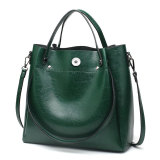 Fashionable oil wax leather one shoulder crossbody carrying bag fit 20MM Snaps button jewelry wholesale