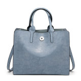 Fashionable Antique Oil Wax Leather Handheld One Shoulder Crossbody Tote Bag fit 20MM Snaps button jewelry wholesale