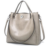 Fashionable oil wax leather one shoulder crossbody carrying bag fit 20MM Snaps button jewelry wholesale