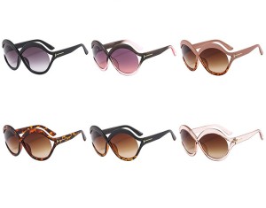 Butterfly framed sunglasses with hollowed out cross over sunglasses for UV protection