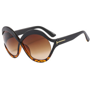 Butterfly framed sunglasses with hollowed out cross over sunglasses for UV protection