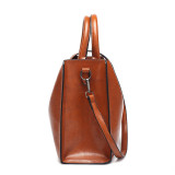 Fashionable Antique Oil Wax Leather Handheld One Shoulder Crossbody Tote Bag fit 20MM Snaps button jewelry wholesale