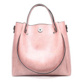 Fashionable oil wax leather one shoulder crossbody carrying bag fit 20MM Snaps button jewelry wholesale
