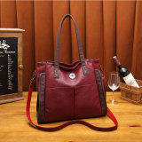 Large capacity soft leather fashionable one shoulder crossbody tote bag fit 20MM Snaps button jewelry wholesale