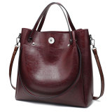 Fashionable oil wax leather one shoulder crossbody carrying bag fit 20MM Snaps button jewelry wholesale
