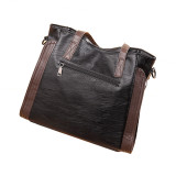 Large capacity soft leather fashionable one shoulder crossbody tote bag fit 20MM Snaps button jewelry wholesale