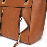 Large Capacity Handbag Oil Wax Leather Fashion One Shoulder Crossbody Bucket Bag fit 20MM Snaps button jewelry wholesale