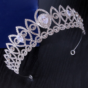 Alloy Crystal Crown Wedding Ball Party Bridal Crown