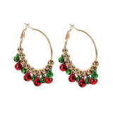 Christmas Bell Circle Earrings