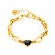 Stainless steel black enamel love bracelet
