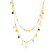 Stainless steel double layer pearl necklace
