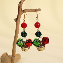 Christmas bell rhinestone earrings