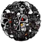 50 personalized black and white graffiti stickers speaker motorcycle helmet skateboard phone case tablet computer decoration waterproof sticker