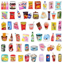 100 Snack Graffiti Stickers Trolley Box Insulation Cup Speaker Skateboard Notebook Waterproof Stickers