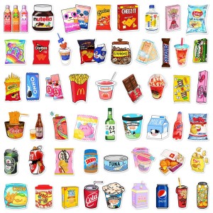 100 Snack Graffiti Stickers Trolley Box Insulation Cup Speaker Skateboard Notebook Waterproof Stickers
