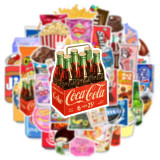 50 pieces of snack packaging graffiti stickers can be decorated with luggage, guitar, notebook, and dining box DIY waterproof stickers