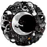 50 personalized black and white graffiti stickers speaker motorcycle helmet skateboard phone case tablet computer decoration waterproof sticker
