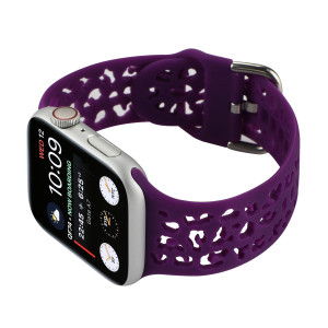 42/44/45MM Suitable for Apple Watch Strap iwatch Hollow Silicone Strap Apple Watch Leopard Pattern Strap (excluding dial)