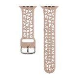38/40/41mm Suitable for Apple Watch Strap iwatch Hollow Silicone Strap Apple Watch Leopard Pattern Strap (excluding dial)
