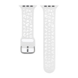 38/40/41mm Suitable for Apple Watch Strap iwatch Hollow Silicone Strap Apple Watch Leopard Pattern Strap (excluding dial)